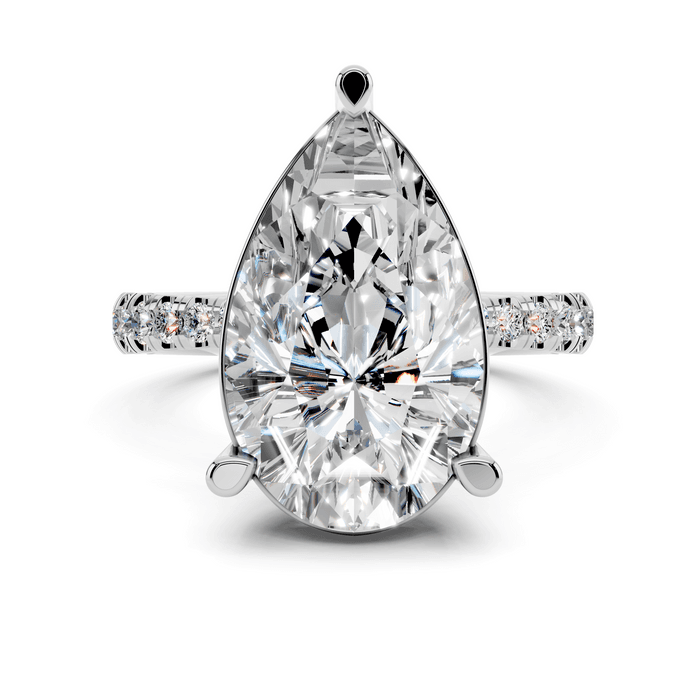Amara Pear Brilliant Halo Diamond Ring